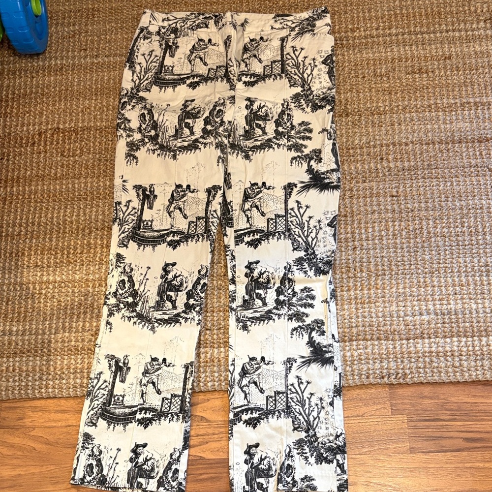 Black & White Toile Print Pants